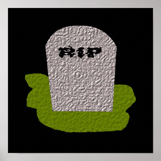 RIP Grabstein Print Poster (Vorne)