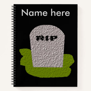 RIP Grabstein Spiral Notebook Notizbuch