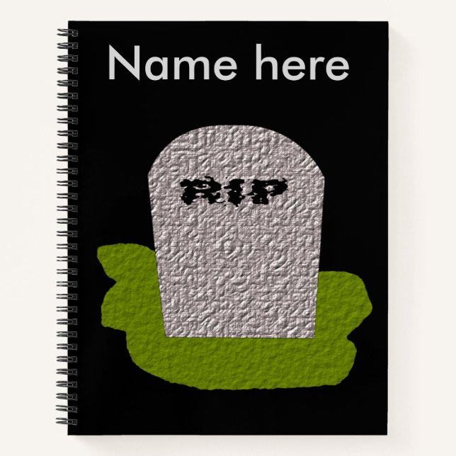 RIP Grabstein Spiral Notebook Notizbuch (Vorderseite)