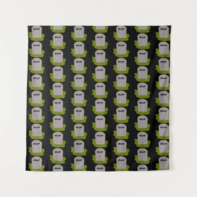 RIP Grabstein Tapestry Wandteppich (Vorderseite (Horizontal))