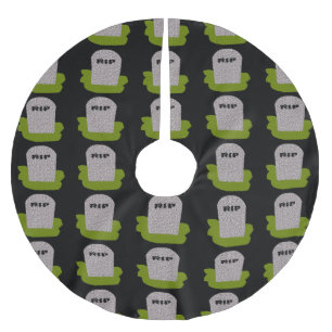 RIP Grabstein Tree Skirt Polyester Weihnachtsbaumdecke