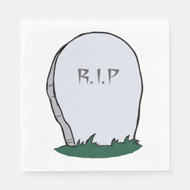 RIP Gravestone Serviette (Vorderseite)