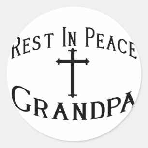 RIP Großvater Runder Aufkleber