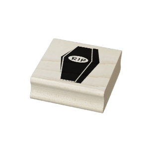 RIP Halloween Coffin der Briefmarke der Schwarzhol Gummistempel