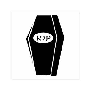 RIP Halloween Coffin der Briefmarke des Schicksals Permastempel