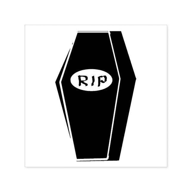 RIP Halloween Coffin der Briefmarke des Schicksals Permastempel (Design)