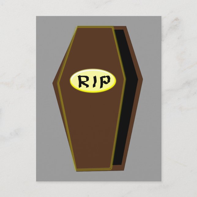 RIP Halloween-Coffin der Postkarte (Vorderseite)