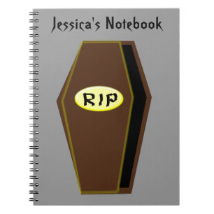 RIP Halloween-Coffin des Doom-Notebook individuell Notizblock