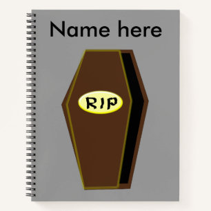 RIP Halloween Coffin des Doom Spiral-Notebooks Notizbuch