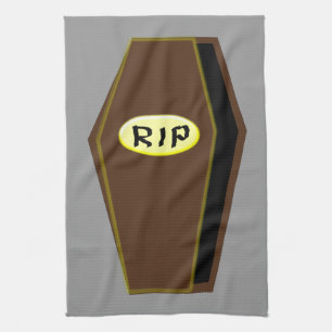RIP Halloween Coffin Doom Kitchen Handtuch
