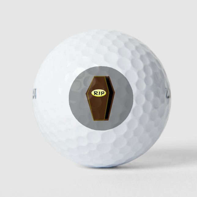 RIP Halloween Coffin von Doom Golf Ball (Vorderseite)