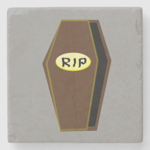 RIP Halloween Coffin von Doom Stone Untersetzer