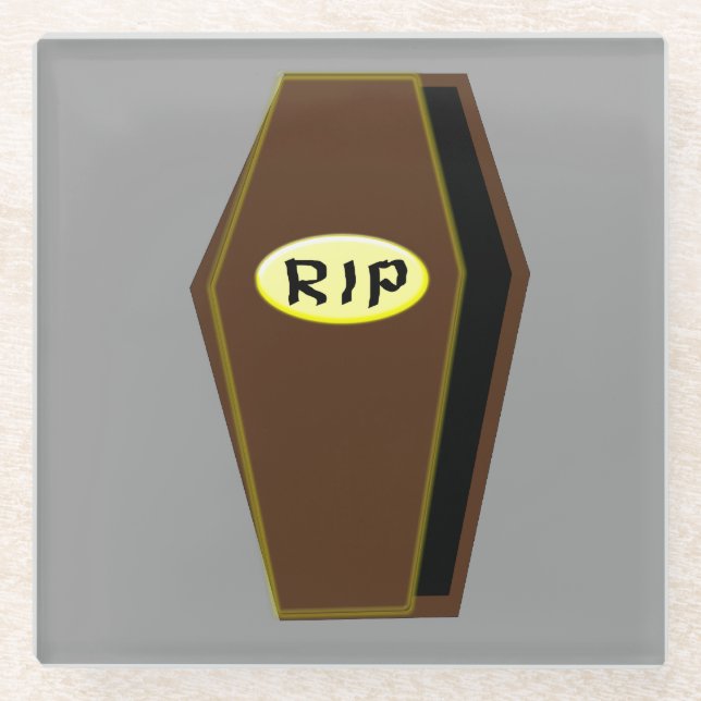 RIP Halloween-Särge Glasuntersetzer (Vorderseite)