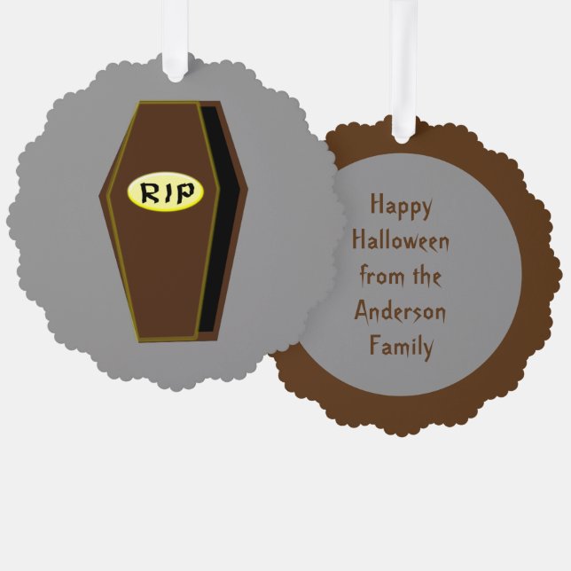 RIP Halloween-Sarge Ornament Karte (Vorderseite/Rückseite)
