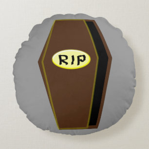 RIP Halloween-Sarge Rundes Kissen