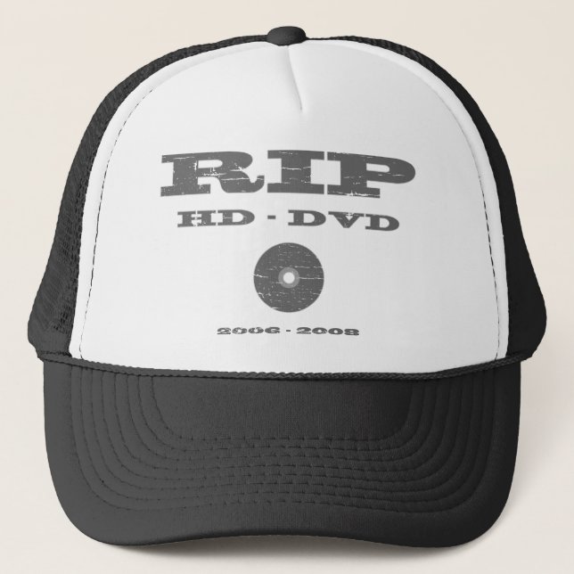 RIP HD-DVD Fernlastfahrer-Hut Truckerkappe (Vorderseite)
