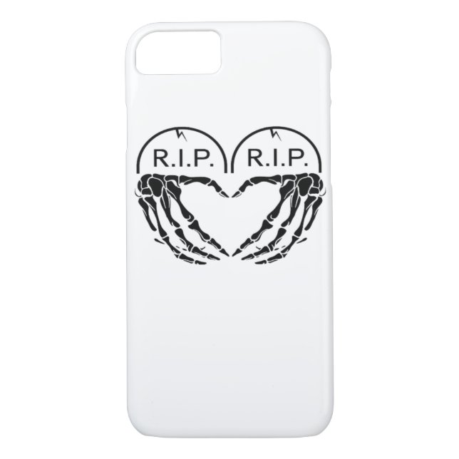 Rip, herzförmige Gestaltung aus Grabsteinen, Case-Mate iPhone Hülle (Rückseite)