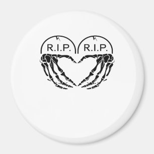 Rip, herzförmige Gestaltung aus Grabsteinen, Magnet