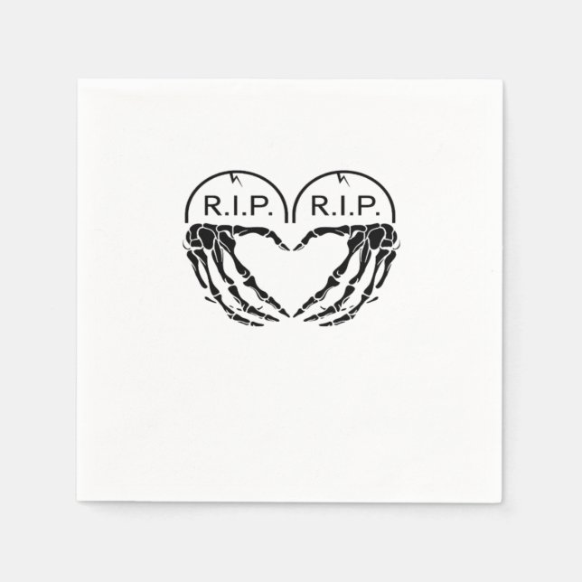 Rip, herzförmige Gestaltung aus Grabsteinen, Serviette (Vorderseite)