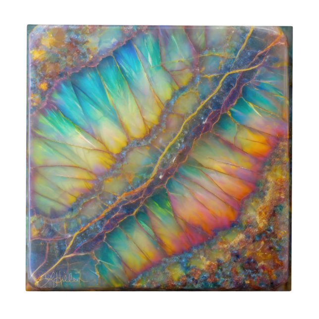 Rip in der Universum Opal Design Fliese (Vorderseite)