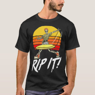 Rip It Disc Golf Toter Fahrer Skelett Vintage Schä T-Shirt
