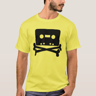 RIP Kassetten-Band-Schädel u. Knochen-lustiges T-Shirt