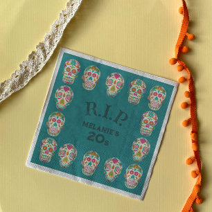 RIP meine 20er Jahre Custom Age Sugar Skulls Gebur Serviette