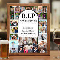 RIP Meine Dreißiger Archiv-Foto-Collage 40. Geburt