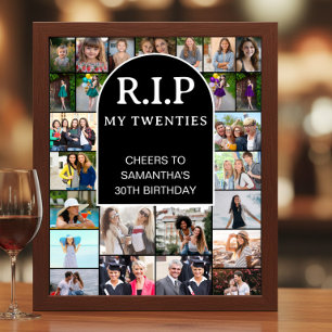 RIP Meine Zwanziger Jahre Arch Foto Collage 30. Ge Poster