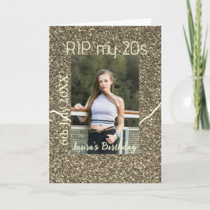 RIP MEINEN 20ern silberner goldener Geburtstag Nam Karte