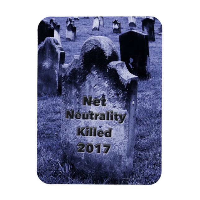 RIP Netzneutralität Gravestone Magnet (Vertikal)