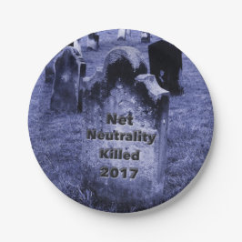 RIP Netzneutralität Gravestone Pappteller