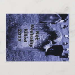 RIP Netzneutralität Gravestone Postkarte