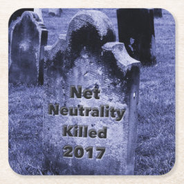 RIP Netzneutralität Gravestone Rechteckiger Pappuntersetzer