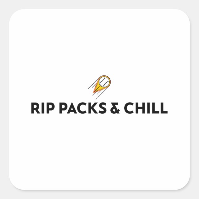 Rip Packs & Chill T - Shirt Quadratischer Aufkleber (Vorderseite)