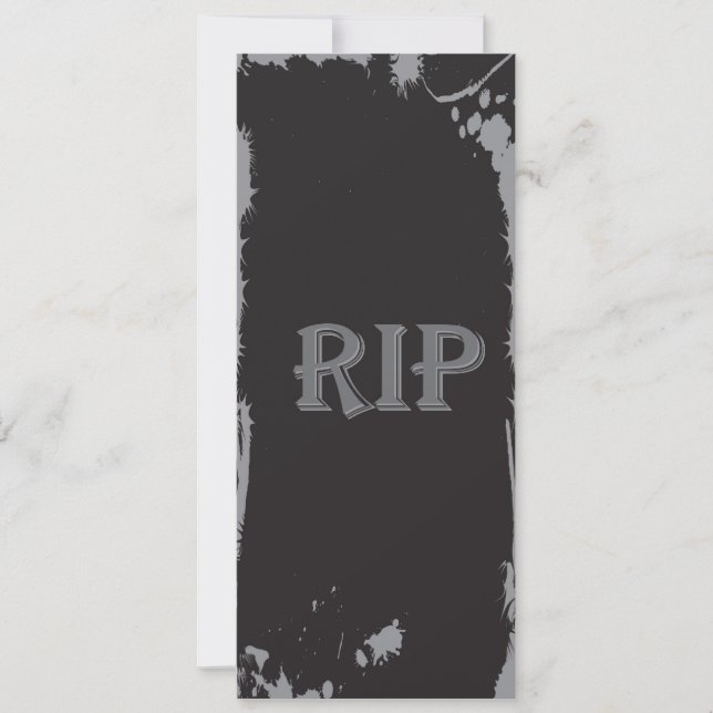 RIP - Sehr interessantes Party Halloween Einladung (Vorderseite)
