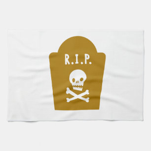 RIP Skull Geschirrtuch