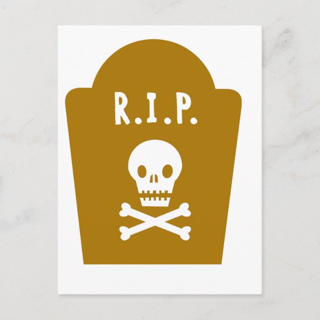 RIP Skull Postkarte (Vorderseite)