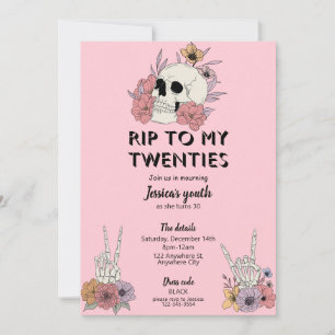 RIP To My Twenties 30th Birthday Party Invitation