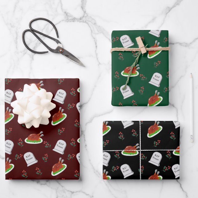 RIP Türkei Weihnachtswrapping Paper Set Geschenkpapier Set (Vorderseite)