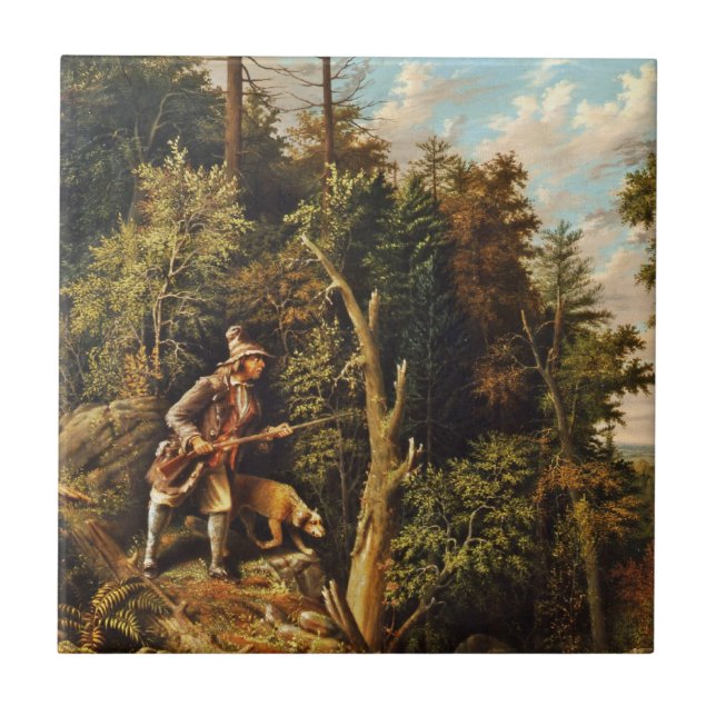 Rip Van Winkle mit seinem Hund Fliese (Vorderseite)