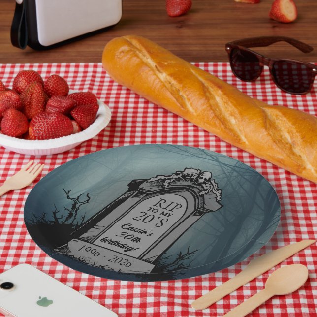 RIP zur Geburtstagsparty meiner 20er Pappteller (Picknick)