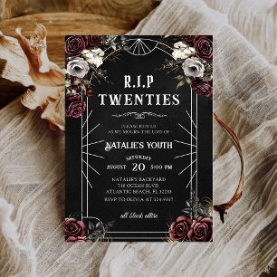 RIP Zwanziger 30. Geburtstag Tod meiner Jugend Einladung