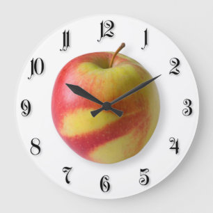 Ripe apple große wanduhr