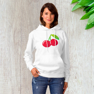 Ripe Bright Red Cherries Hoodie
