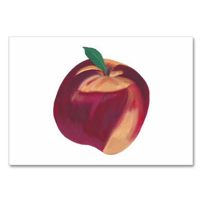 Ripe Peach Food Lesekarten Flashcards für Erwachse Tischnummer (Vorderseite)