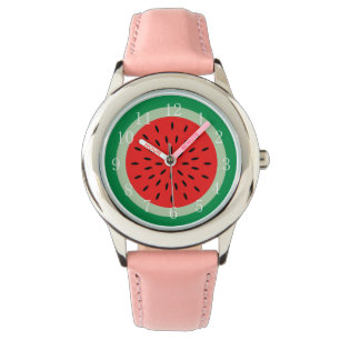 Ripe Red Watermelon Kunst, Dichtung und Musik Armbanduhr