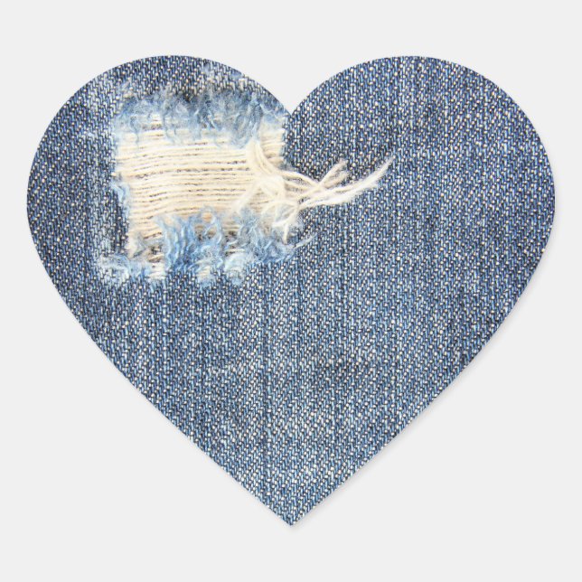 Ripped Jeans Imitate sehen Sticker aus (Vorderseite)