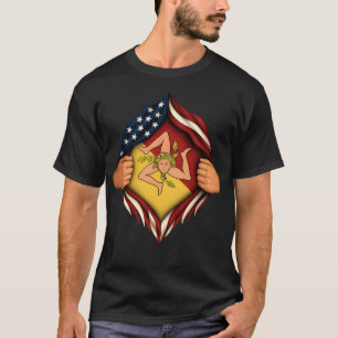 Ripped Shirt Design sizilianische amerikanische Fl