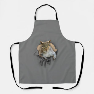 Ripped Shirt Eichhörnchen Schürze